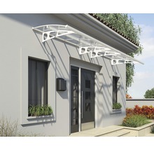 Auvent en polycarbonate au-dessus d''une porte d''entrée
