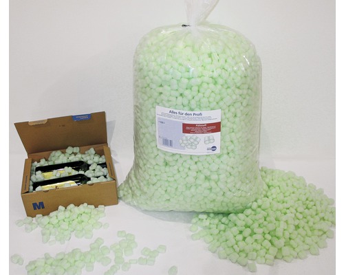 Copeaux d''emballage dans un sac et un carton pour protéger les marchandises pendant le transport