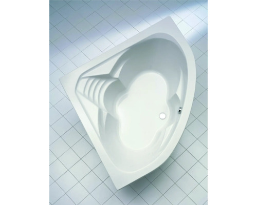 Baignoire d''angle en acrylique dans la salle de bain