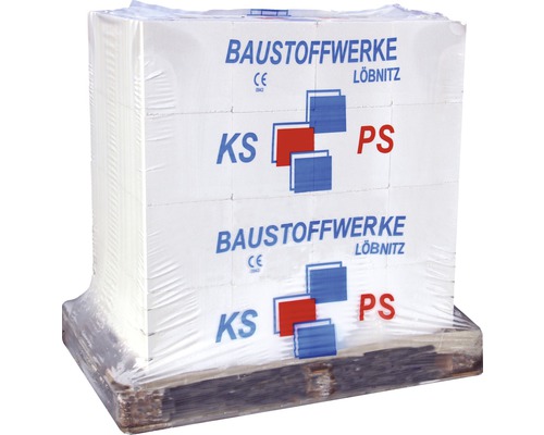 Palette mit Kalksandsteinen