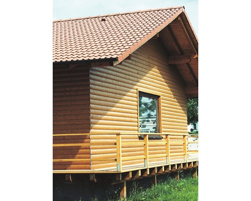 Holzgartenhaus mit Fenster und Ziegeldach