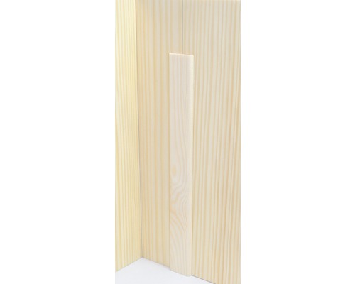 Holz Eckleiste vor einer Holzwand