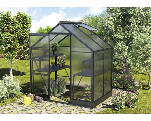 Serre Vitavia Apollo en polycarbonate 4 mm 195 x 137 cm noir