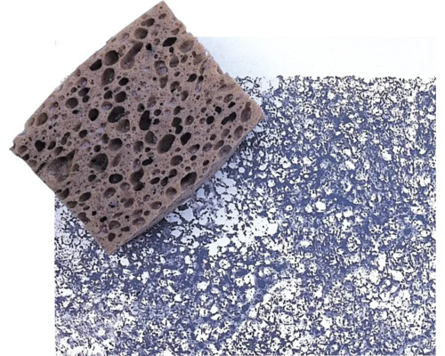 Éponge pour travaux de peinture avec structure murale