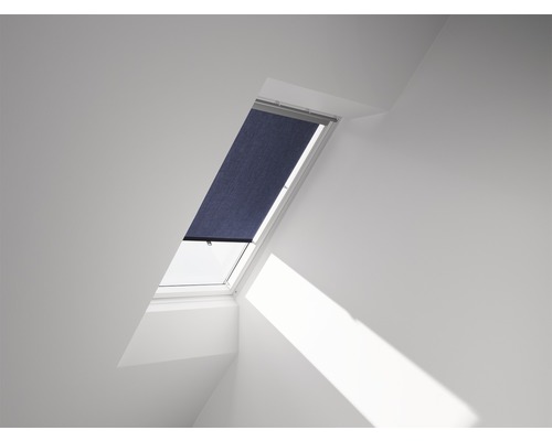 Store tamisant VELUX bleu avec étriers de fixation RHL CK00 9050