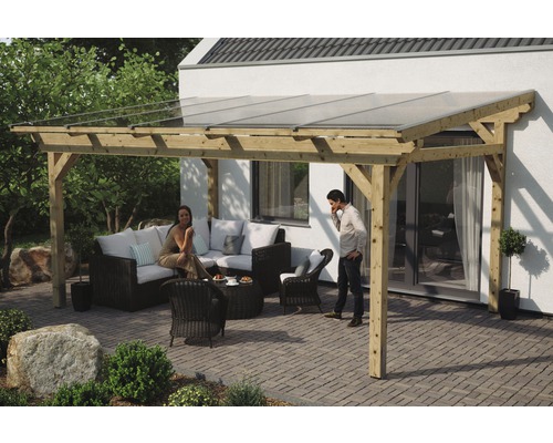 Toiture pour terrasses Sanremo, 541x250 cm, naturel