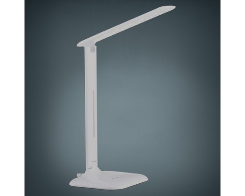 Lampe de bureau LED à intensité lumineuse variable 2,9W 280 lm 3.000/6.500 K blanc chaud/blanc lumière du jour H 550 mm Caupo blanc