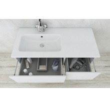 Waschtischunterschrank Baden Haus Avril BxHxT 100 x 30 cm x 45 cm Frontfarbe weiß hochglanz glanz