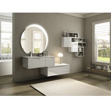 Waschtischunterschrank Baden Haus Avril BxHxT 100 x 30 cm x 45 cm Frontfarbe weiß hochglanz glanz
