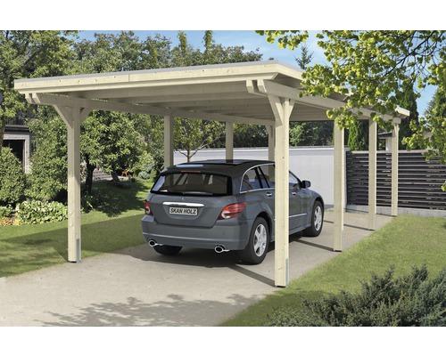 Carport pour un véhicule Skanholz Emsland 354 x 846 cm, mit avec bande d'EPDM