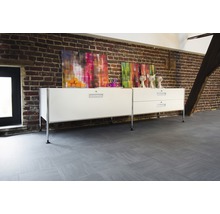 PVC Fashion Fliesenoptik grau 200 cm breit (Meterware)-thumb-7