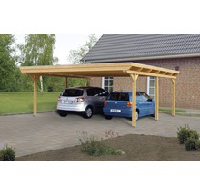 Doppelcarport SKAN HOLZ Emsland 613x604 cm mit EPDM-Folie natur
