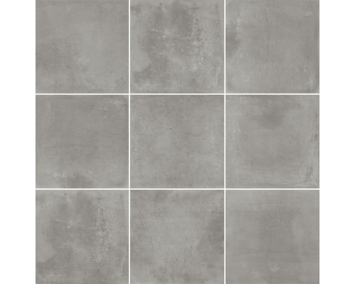 Dalle de terrasse en grès cérame fin FLAIR STONE Concrete gris bord  rectifié 75 x 75 x 2 cm - HORNBACH Luxembourg