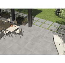 Dalle de terrasse en grès cérame fin FLAIRSTONE Concrete gris bord rectifié 75 x 75 x 2 cm-thumb-0