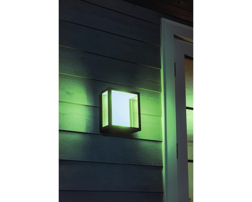 Philips hue LED Wandleuchte White & Color Ambiance 1200 lm schwarz 24x19 cm - Kompatibel mit SMART HOME by hornbach