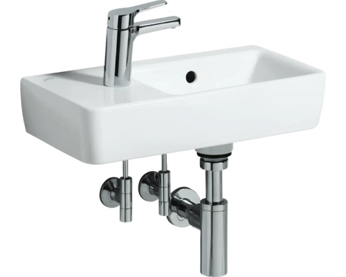 Lavabo avec robinet et siphon