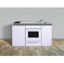 Stengel-Küchen Singleküche mit Geräten Kitchenline 150 cm weiß glänzend vormontiert Variante rechts 1115000503100