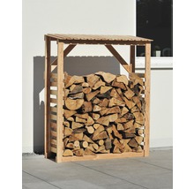 Abri pour bois de chauffage mélèze 150 x 60 x 180 cm, nature-thumb-2