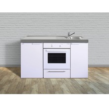 Stengel-Küchen Singleküche mit Geräten Kitchenline 150 cm weiß glänzend vormontiert Variante rechts 1115000505100