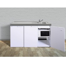 Cuisines Stengel kitchenette avec appareils Kitchenline 150 cm blanc brillant prémontée variante droite 1115001005100