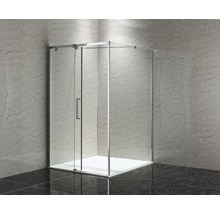 Paroi latérale pour douche à l'italienne basano Modena 1000 verre véritable transparent clair aspect chrome-thumb-6