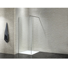 Paroi latérale pour douche à l'italienne basano Modena 1000 verre véritable transparent clair aspect chrome-thumb-7