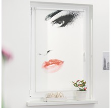 Fensterrollo mit Frauengesicht-Design
