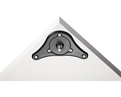 Drehtellerbefestigung auf Tischplatte mit Schrauben