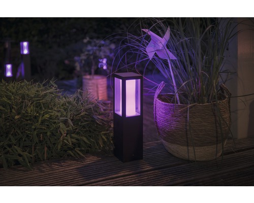 Philips hue LED Sockelleuchte Fuzo White and color ambiance 8W 1200 lm schwarz H 400 mm - Kompatibel mit SMART HOME by hornbach