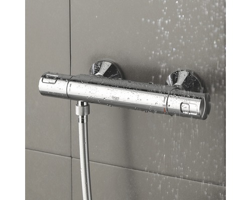 Mitigeur thermostatique apparent pour douche avec eau