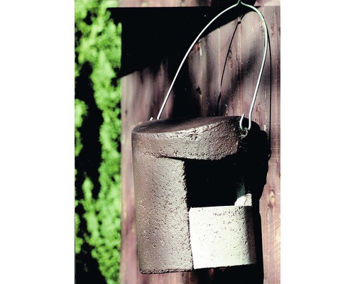 Nichoir à chauves-souris avec étrier métallique pour suspension sur un mur en bois