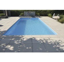 Bordure de piscine margelle Aquitaine élément avec arrondi intérieur pour rayon 100 cm blanc béton 50 x 31 x 3,2 cm-thumb-3