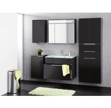 Spiegelschrank FACKELMANN Kara 80 x 22,5 x 70 cm anthrazit 3-türig LED IP 20