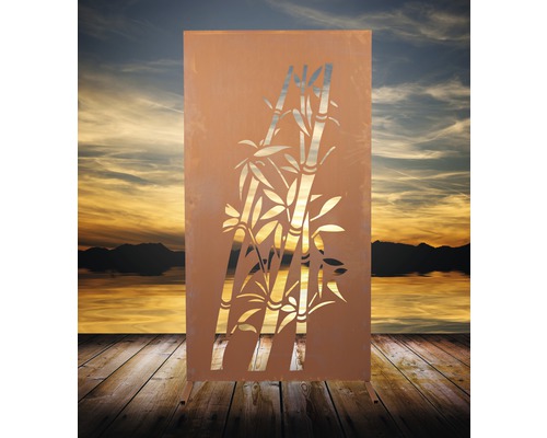 Mur pare-vue bambou 95x185 cm, brun-rouille