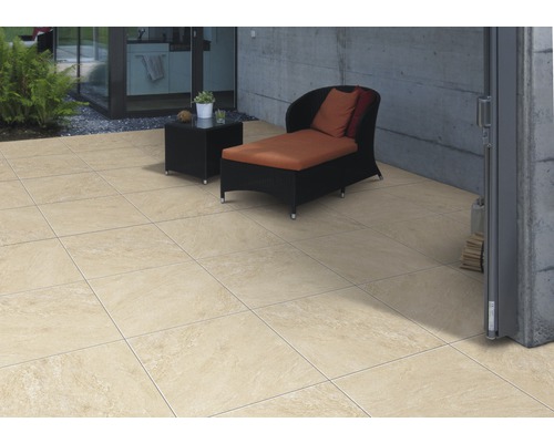 Dalle de terrasse en béton 2 en 1 plaque combinée iStone Duocera nacre 60 x 60 x 4 cm