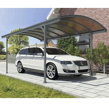 Carport simple Palram – Canopia Vitoria 5000 avec gouttière 290 x 500 cm anthracite