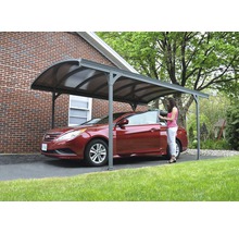 Carport simple Palram – Canopia Vitoria 5000 avec gouttière 290 x 500 cm anthracite