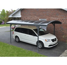 Carport simple Palram – Canopia Vitoria 5000 avec gouttière 290 x 500 cm anthracite