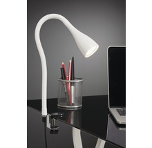 Lampe de bureau LED à pince Elasti noire avec 1 ampoule 250 lm 3000 K blanc chaud H 600 mm-thumb-0