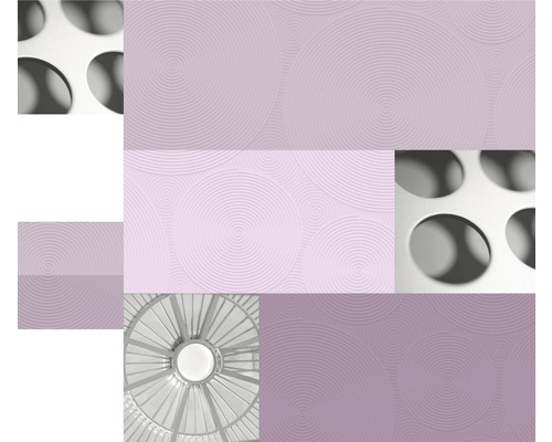 Motif abstrait avec des cercles et des éléments architecturaux