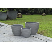 Pot de fleurs imitation pierre Ø 43 H 36 cm gris