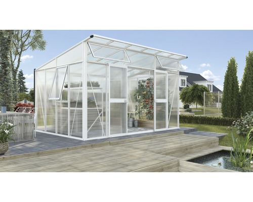 Serre Vitavia Aphrodite 11500 panneaux alvéolés 10 mm 275x396 cm blanc