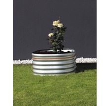 Hochbeet klassisch Vitavia Vita 401 rund Ø 82,1x40,1 cm silber