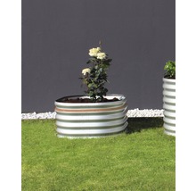 Hochbeet klassisch Vitavia Vita 401 rund Ø 82,1x40,1 cm silber