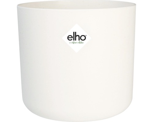 Pot de fleurs blanc avec le logo Elho