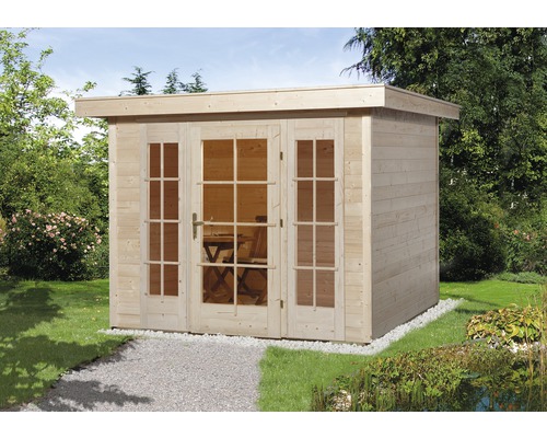 Abri de jardin weka Panorama 172 taille 1 avec plancher, 235x239 cm, nature