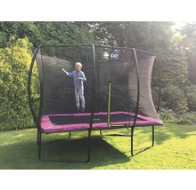 Trampolin EXIT Silhouette mit Sicherheitsnetz 244x366 cm rosa