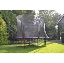 Trampolin EXIT Silhouette mit Sicherheitsnetz 244x366 cm rosa