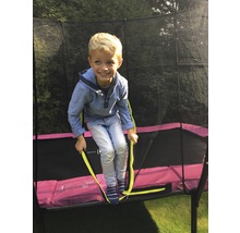Trampolin EXIT Silhouette mit Sicherheitsnetz 244x366 cm rosa