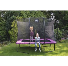 Trampolin EXIT Silhouette mit Sicherheitsnetz 244x366 cm rosa